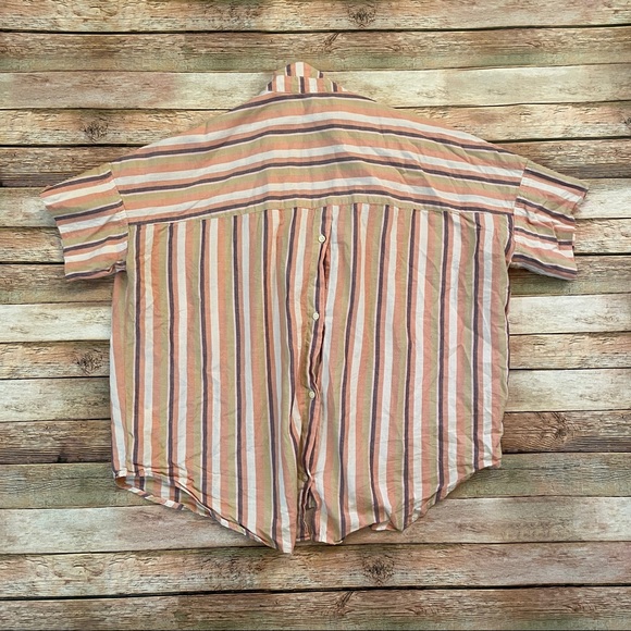 Madewell Button-Back Shirt in Rainbow Stripe - Picture 5 of 5